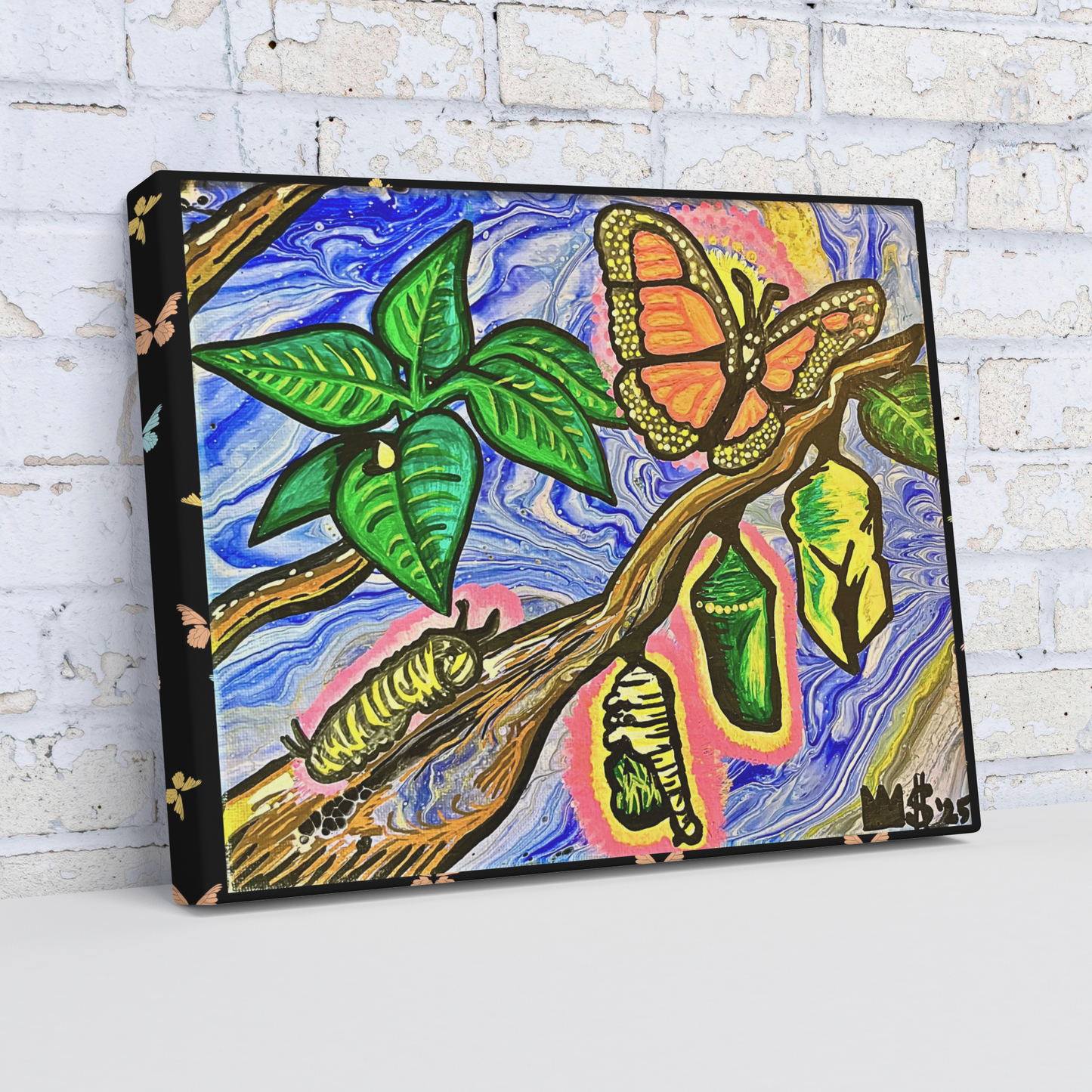 Butterfly_Life_Cycle_in_Art_-_11_x_14__H_Angle_Wall_Mockup.png