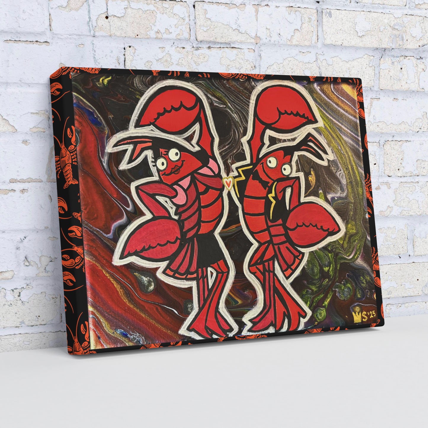 Salsa_Lobsters_in_Love_-_11_x_14_Wall__H_Angle_Wall_Mockup.png